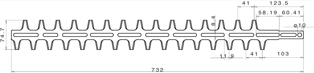 Hedgetrimmer Blade Set Compatible With Stihl HS60 HS61 HS75 HS80 & HS85 Replaces 4226 710 6051 - Outdoor Spares