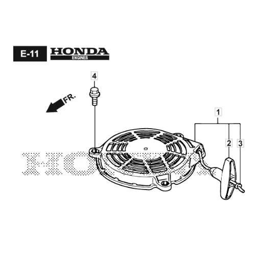 Honda Recoil Assembly For Mountfield SP425 SP46H SP51H SP555R V 118551689/0 - Outdoor Spares