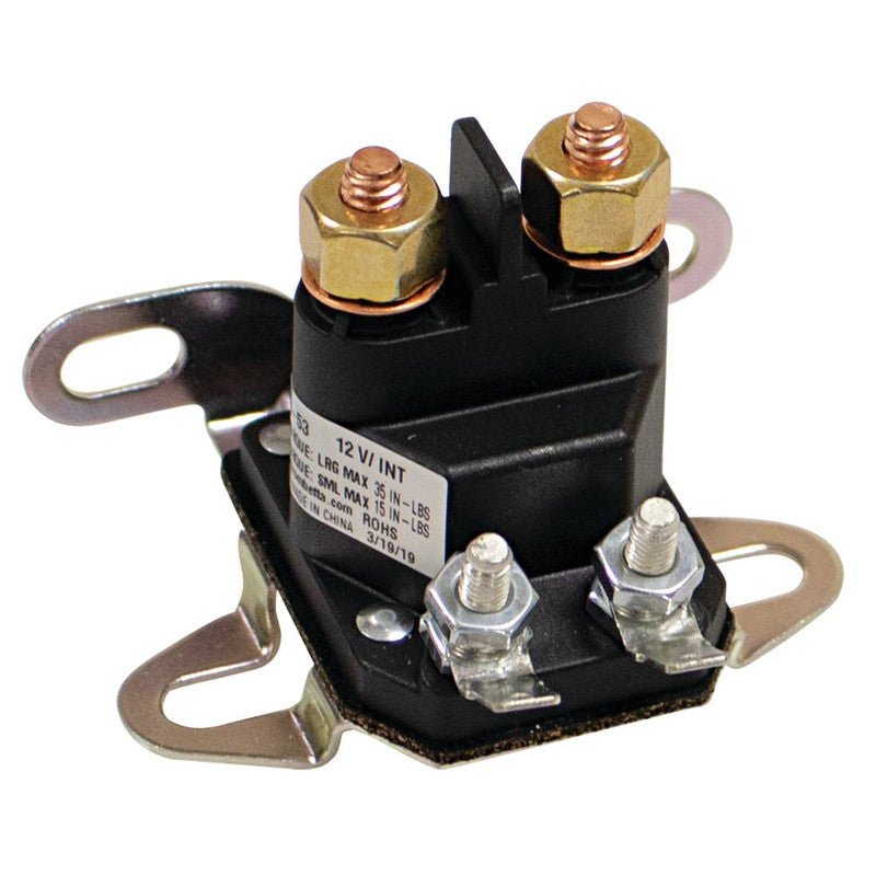 Lawnmower Starter Solenoid Universal Double Terminal For Mountfield Mowers - Outdoor Spares