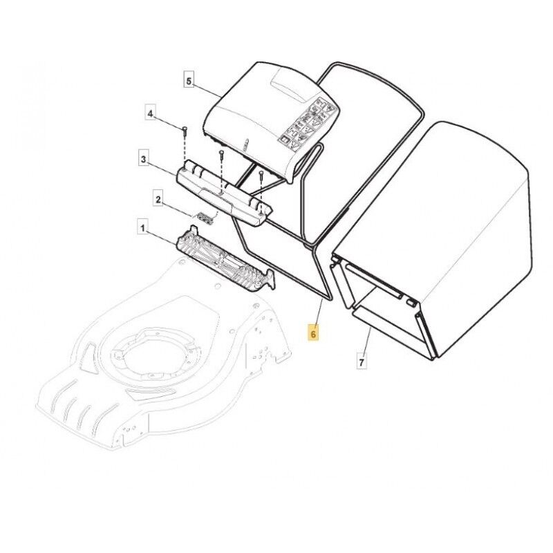 MacAllister Grassbag Frame Fits MPRM 42SP & MPRM 46SP Part No. 181006409/0 - Outdoor Spares