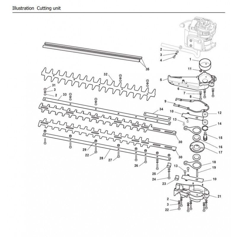 MacAllister MHTP245 Blade Bush Fits MHTP24 - 2 123044222/0 Genuine Replacement - Outdoor Spares