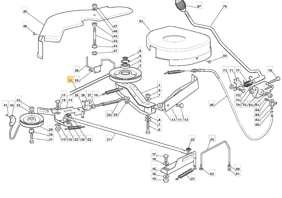 Mountfield 1436H Deck Drive Belt Fits 1436M 1636M 135065700/0 Genuine Part - Outdoor Spares