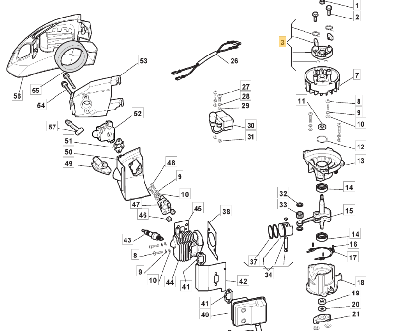 Mountfield Hedgetrimmer Starter Cup For MHJ 2424(2010 - 2020) Part No. 183082003/0 - Outdoor Spares