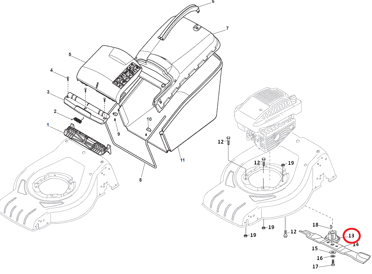 Mountfield HP425 Blade Boss 122463020/1 Genuine Replacement Part - Outdoor Spares