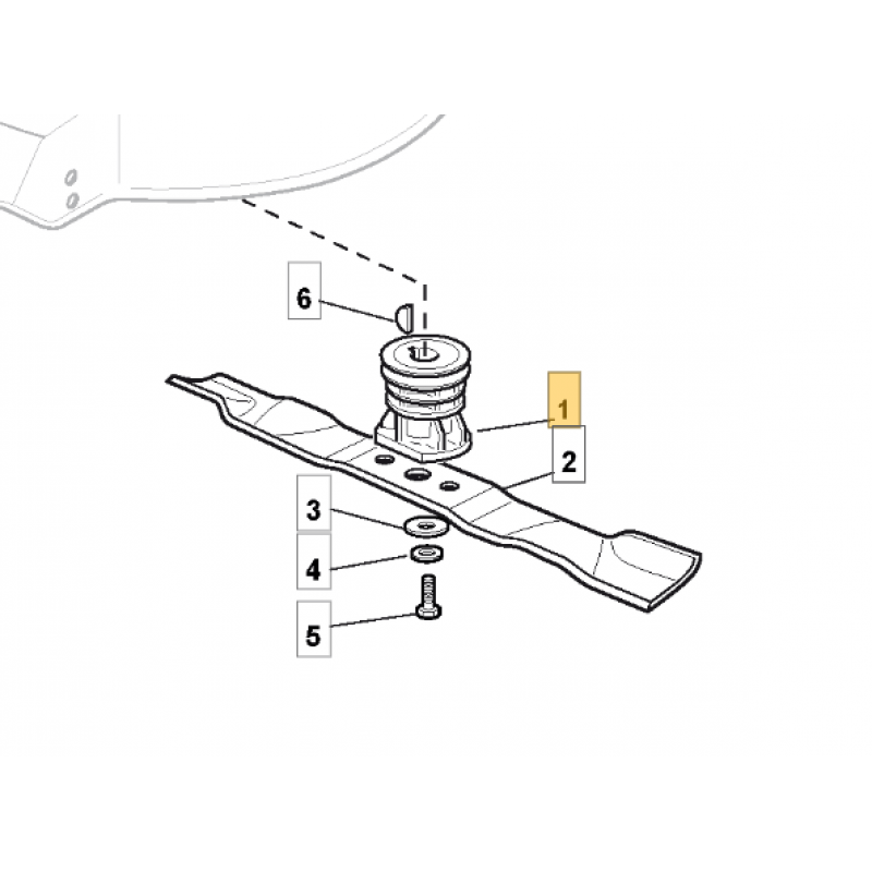 Mountfield Lawnmower Blade Boss For SP425 SP535 HW 122465608/2 - Outdoor Spares