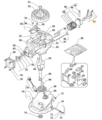 Mountfield Lawnmower Conrod For WBE140 Fits S481HP SP45 SP46 & SP51 118550916/0 - Outdoor Spares