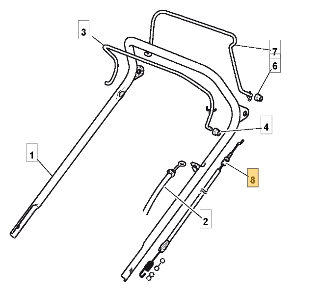 Mountfield Lawnmower Drive Cable Fits SP425 S422 PD S460 PD S461 PD 181000645/0 - Outdoor Spares