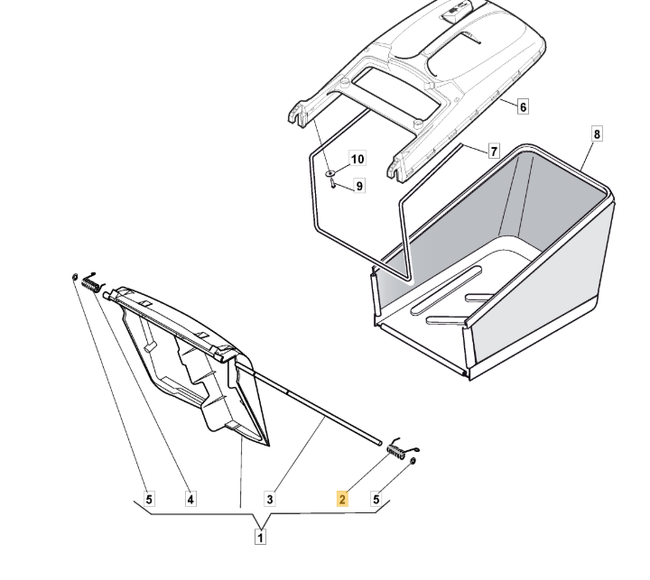 Mountfield Lawnmower Left Hand Deflector Spring SP465 S461R PD 122450466/0 - Outdoor Spares