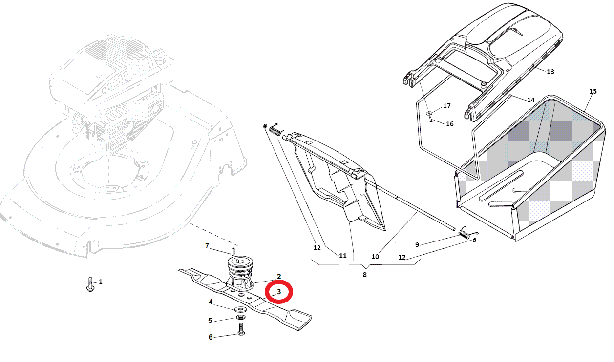 Mountfield Lawnmower Mulching Blade For SP465R S461R PD SP465 181004458/0 - Outdoor Spares