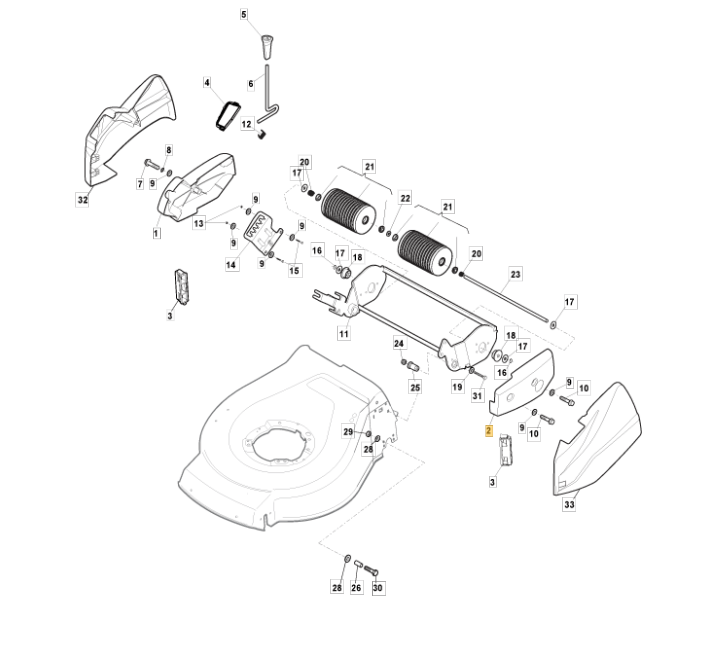 Mountfield Left Hand Roller Cover For SP465R SP425R S461R PD Part No.322060249/0 - Outdoor Spares