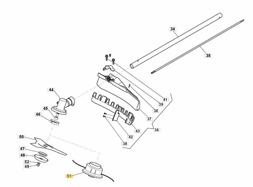 Mountfield MB2600J Brushcutter Nylon Head 118801124/0 MB26J MB33D MM2603 MM2605 - Outdoor Spares