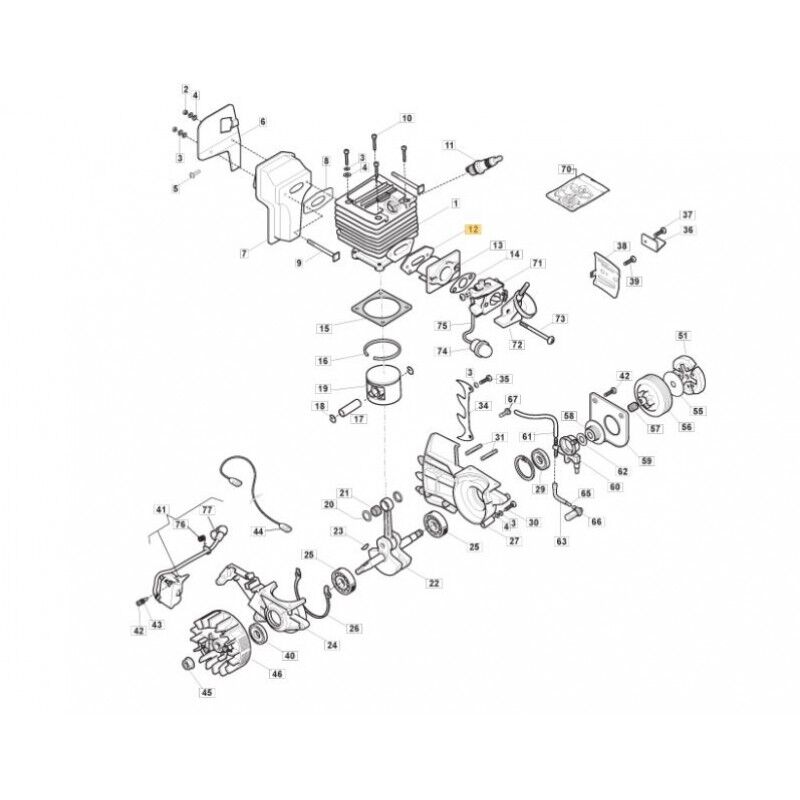 Mountfield MC3616 Chainsaw Intake Manifold Gasket Also Fits MC3720 118550585/0 - Outdoor Spares