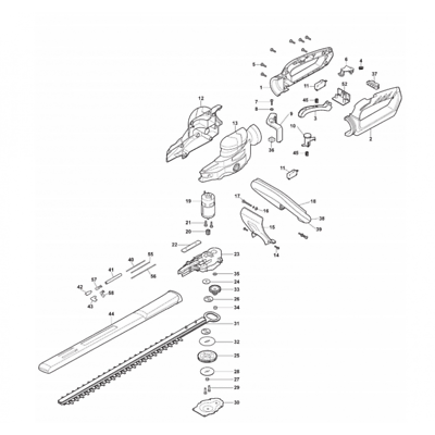 Mountfield MH24Li 24V Hedge Trimmer Hand Guard 118810510/0 - Outdoor Spares