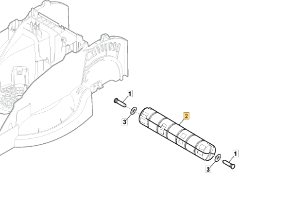 Mountfield Princess 38 & 38Li Lawnmower Half Roller Part No.322670019/0 - Outdoor Spares