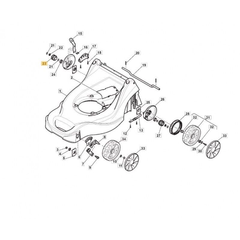 Mountfield Right Pinion Gear Fits SP164 SP414 SP41 Part No. 322570135/0 - Outdoor Spares