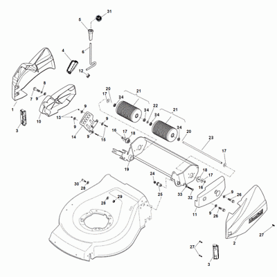 Mountfield S421R HP Axle Bush Fits S461R HP 322034512/0 Genuine Replacement Part - Outdoor Spares