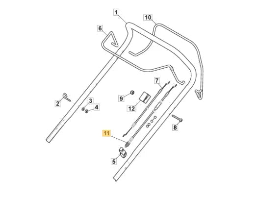 Mountfield SP42 Lawn Mower Drive/Clutch Cable Part Number 381030140/0 - Outdoor Spares