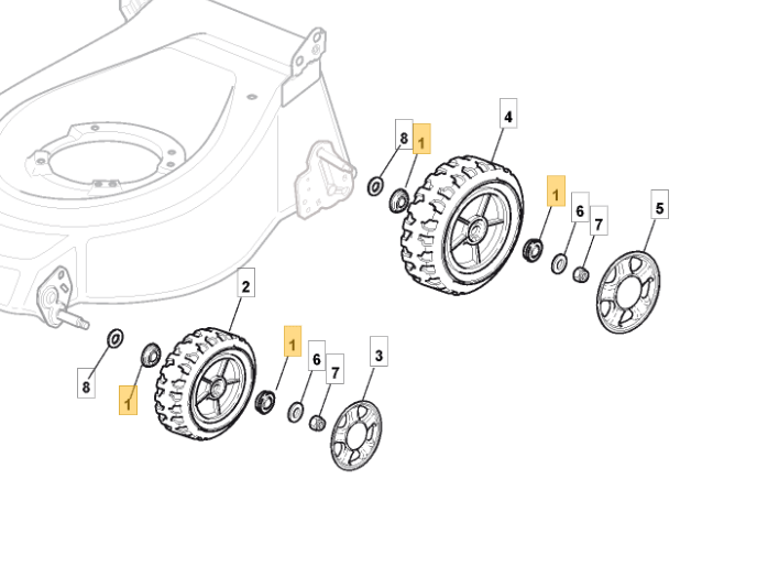 Mountfield SP454 Wheel Bearing Fits 462 PD 461R HP 122122200/0 Genuine Part - Outdoor Spares