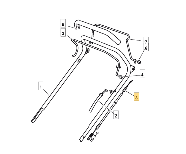 Mountfield SP460R 460R PD SP530 Drive Cable Fits Collector 48 S 381000668/1 - Outdoor Spares