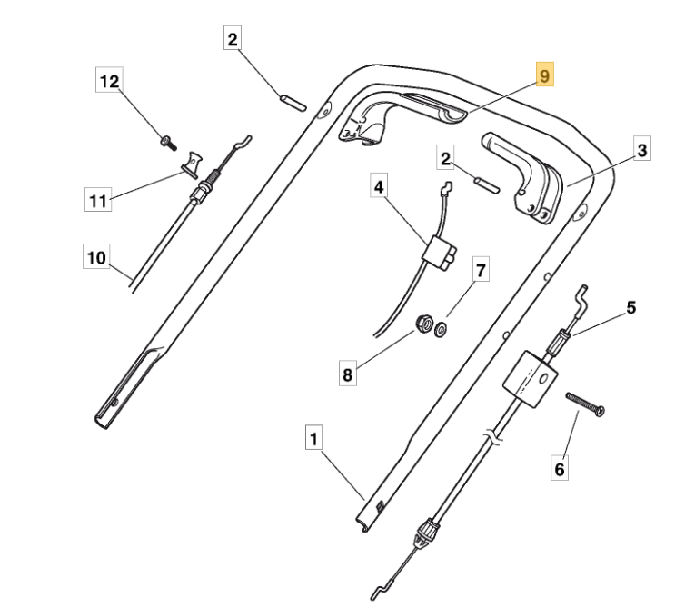 Mountfield SP470 Clutch Lever Fits SP464 322321701/0 Genuine Replacement Part - Outdoor Spares