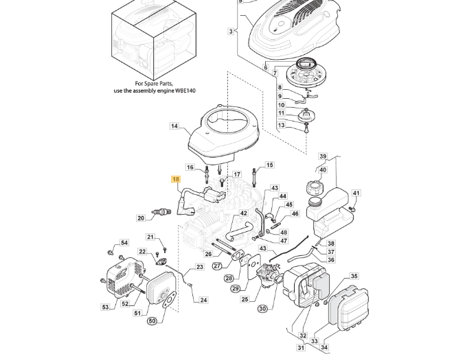 Mountfield ST120 ST140 Lawnmower Engine Electronic Ignition Coil For SP42 SP164 - Outdoor Spares