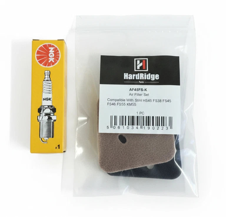 Air Filter & Spark Plug Tune Up Kit Compatible With Stihl HS45 HL45 KM55 FC55