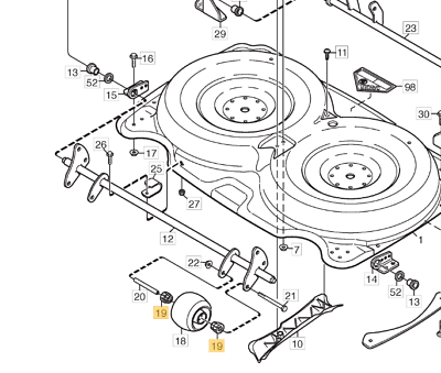 Stiga Park 107M Plastic Wheel Bush Fits Park 92M 1134 - 4319 - 01 Genuine Part - Outdoor Spares